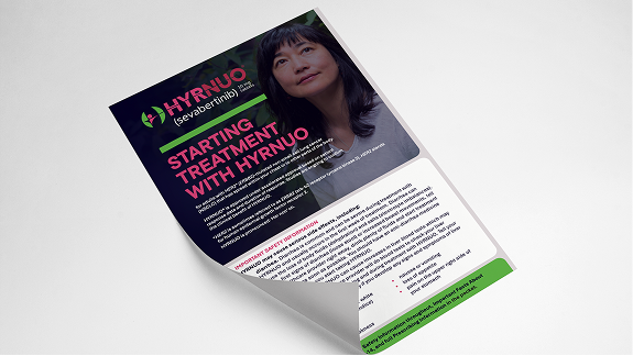 HYRNUO patient brochure preview